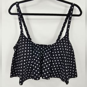 Torrid Flouncy Polka Dot Swim Top